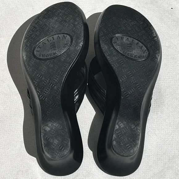 🆕 Italian Shoemakers - Black Rhinestone Sandals - Picture 6 of 6